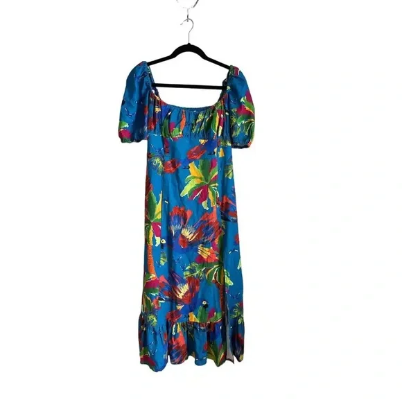 NWT House of Harlow 1960 Tropical Print Maxi Dress Size Small - Picture 3 of 10